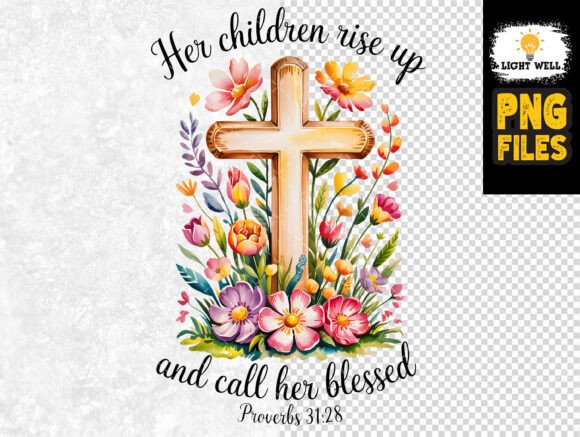 Blessed Mom Proverbs 31:28 Design for Creative Projects