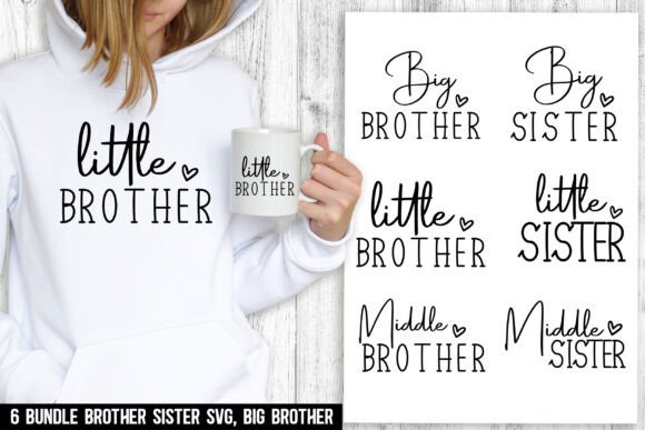 Bundle Brother Sister SVG: Big Brother Design Assets