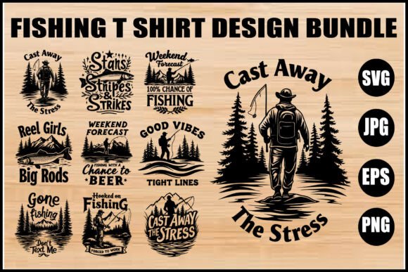 Fishing T-Shirt Bundle: Design Assets for the Modern Creator