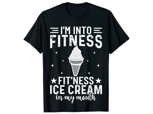 Fitness Ice Cream Lover Funny T-Shirt: A Design Asset for Humor & Branding