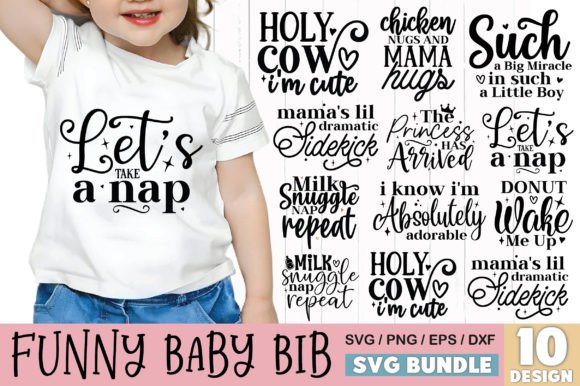 Funny Baby Bib SVG Bundle: Elevate Your Creative Projects