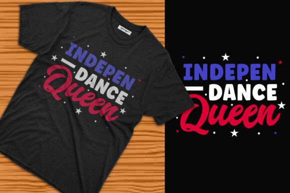 Indepen-Dance Queen: A Dynamic 4th of July Design Asset
