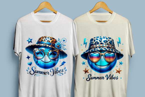 Smiley Face Summer Vibes Preppy Tee Png: Your Design Asset for Instant Warmth
