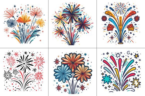 Sparklers Fireworks Vector Graphic for Dynamic Design Projects